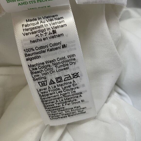 J.CREW Pleated Pants Women 10 Button Front Wide Leg Chino Cotton White BZ697 - Picture 11 of 13